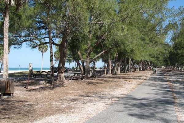 View of great family park at Coquina Beach
